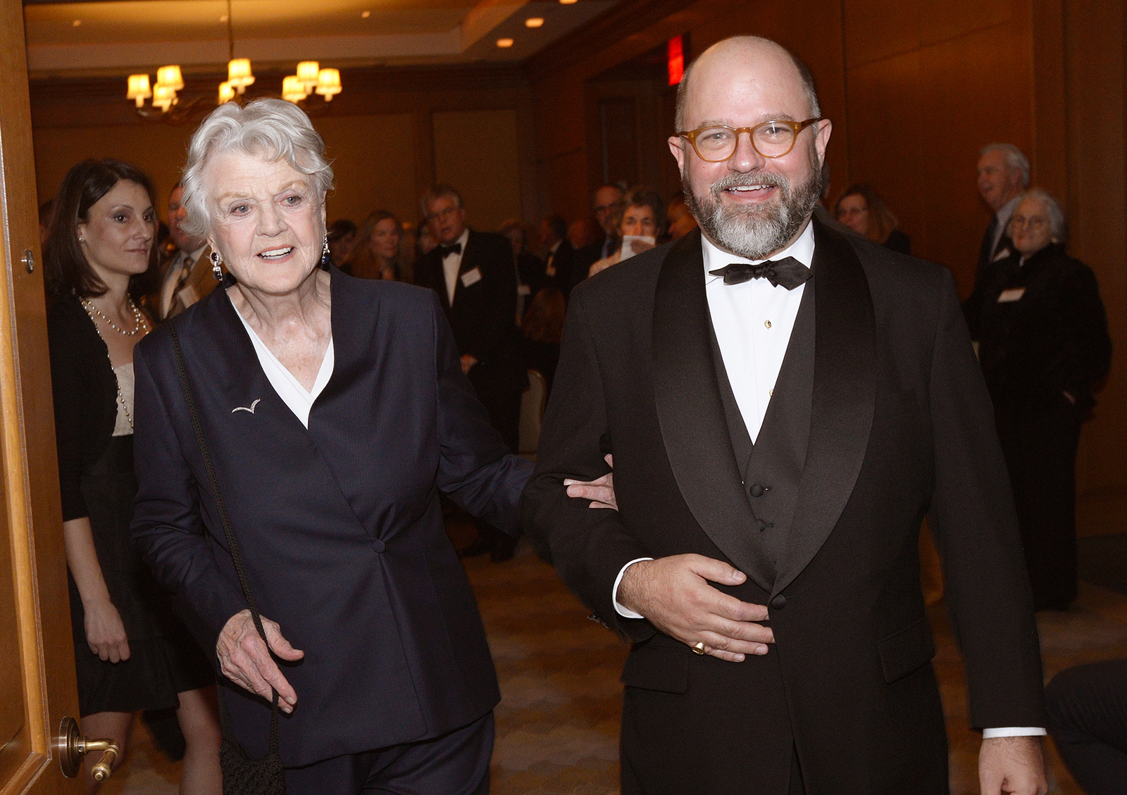 The late Dame Angela Lansbury at a gala Brenton Simons hosted for the Society in Boston honoring the legendary actor in 2014.