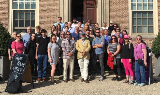 Group photo from staff outing at Crane Estate, Ipswich