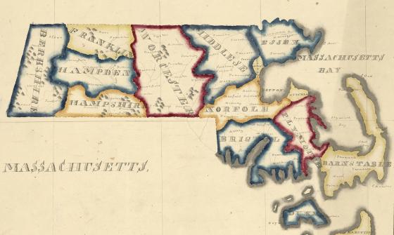 map of Massachusetts via Library of Congress