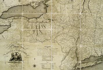 Antique map of New York state