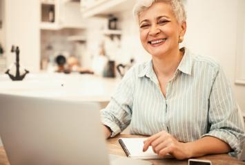 Woman on Computer