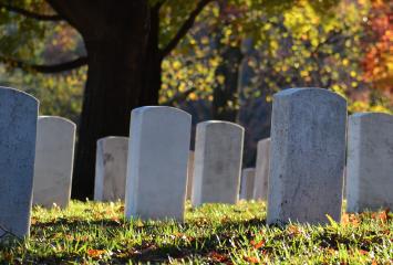 Cemetery in autumn