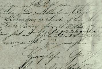 Image of handwriting on an old manuscript