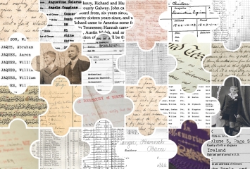 collage of records