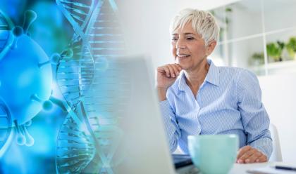 DNA in Practice woman on computer