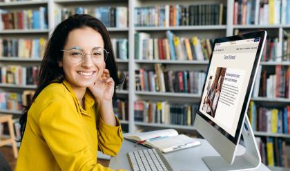 virtual bootcamp woman on computer