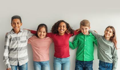 group of school children