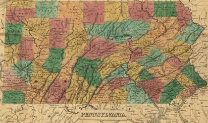 Pennsylvania map 1829