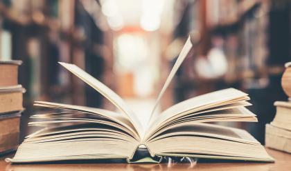open book on desk