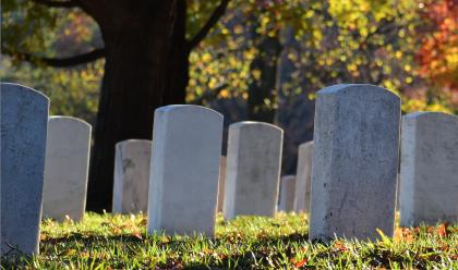 Cemetery in autumn