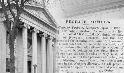 Using Probate Records in Family History Research court house and probate notice