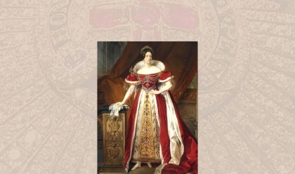 Jewels of Scandal & Desire: British Jewelry Collections and Country Houses Marchioness of Londonderry at the Coronation of King William IV, 1831 portrait by Alexandre-Jean Dubois-Drahonet.