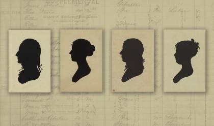 Silhouette of men and women