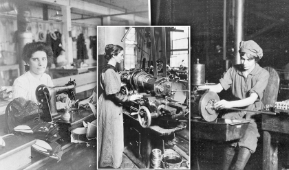 Women working industrial jobs