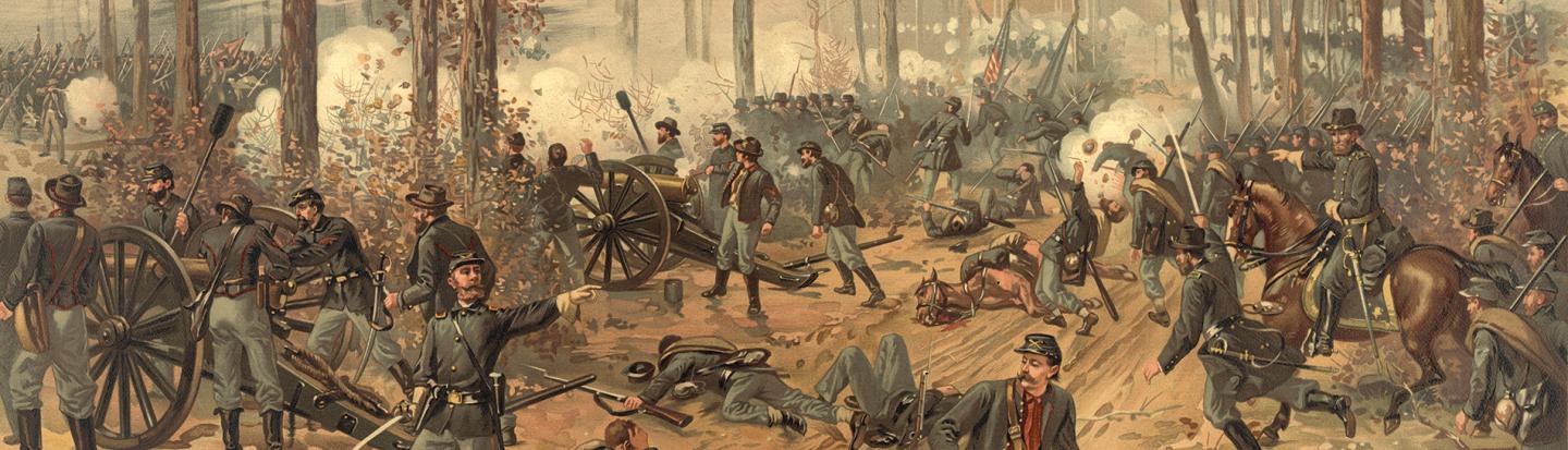 Illustration of a Civil War battle