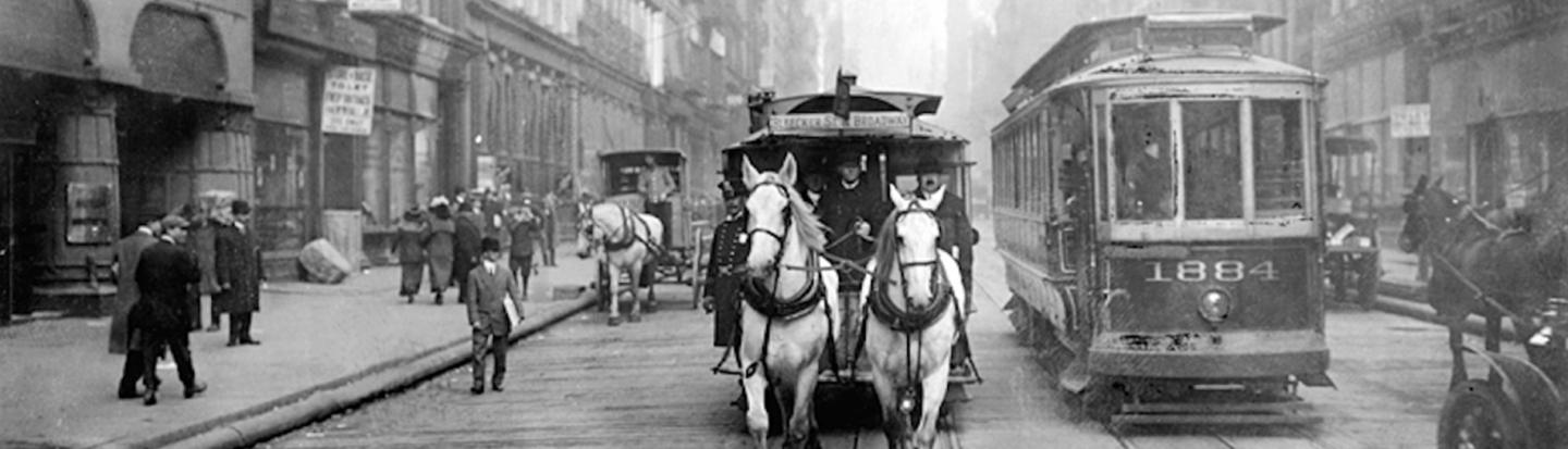 horse drawn cart in new york city