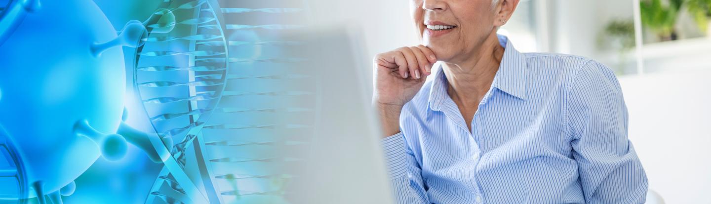 DNA in Practice woman on computer