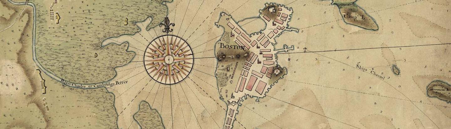 Map of Boston during the Revolutionary War