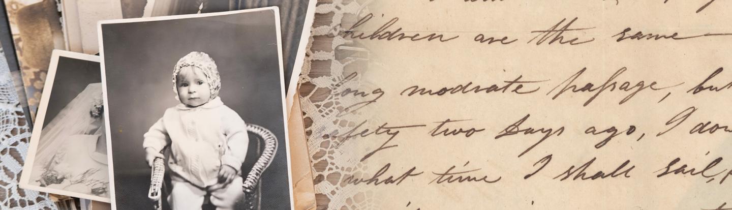 Getting Started in Family History Research family photos and letter