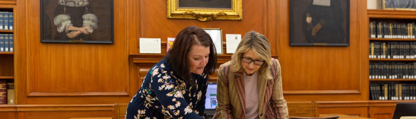 researching in library