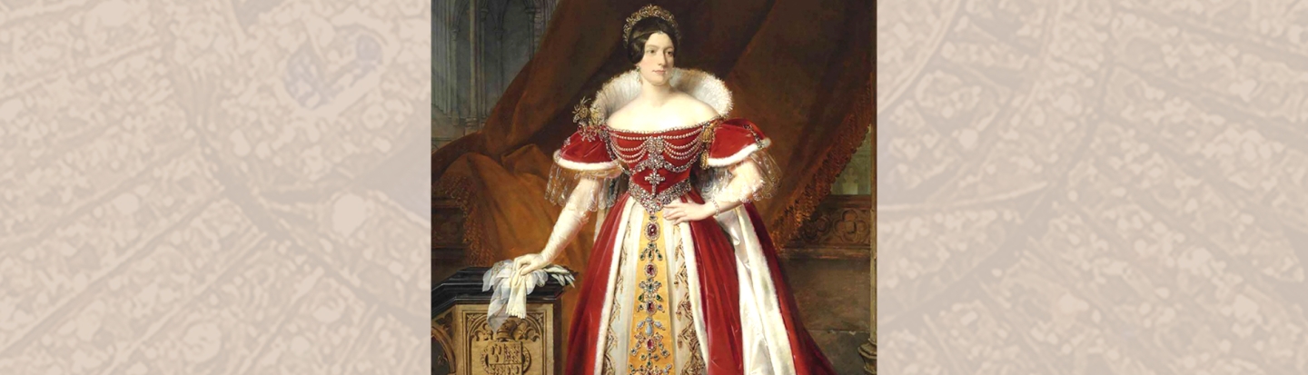 Jewels of Scandal & Desire: British Jewelry Collections and Country Houses Marchioness of Londonderry at the Coronation of King William IV, 1831 portrait by Alexandre-Jean Dubois-Drahonet.