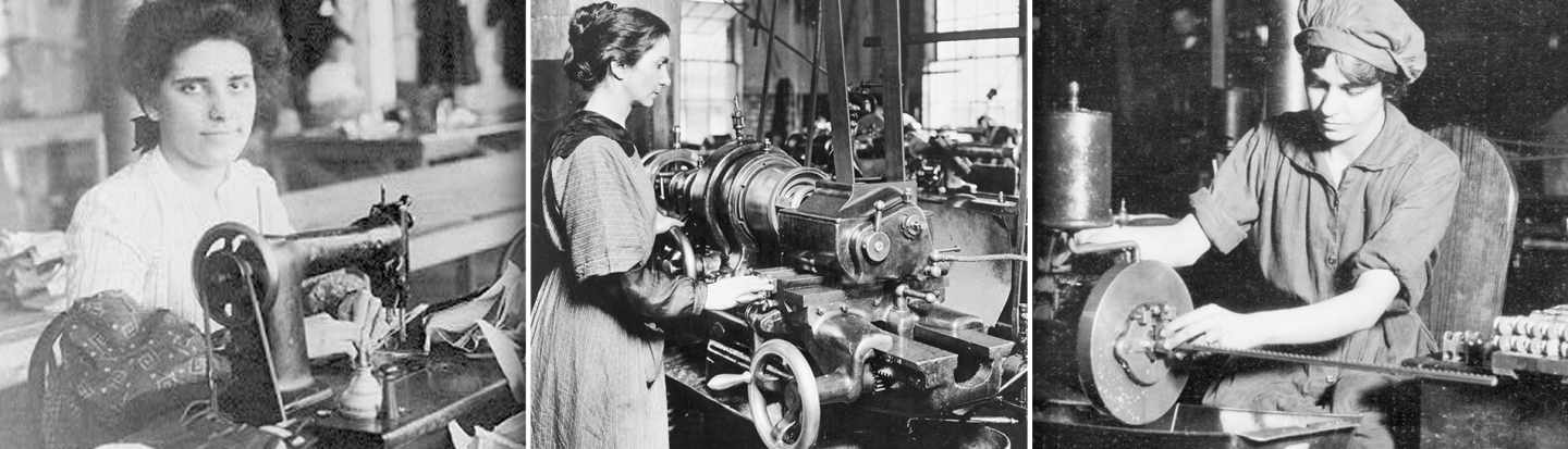 Women working industrial jobs
