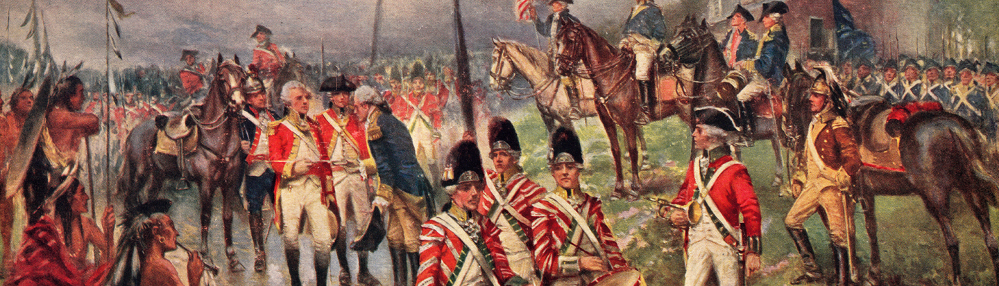 Burgoyne's surrender at Saratoga courtesy of the Library of Congress
