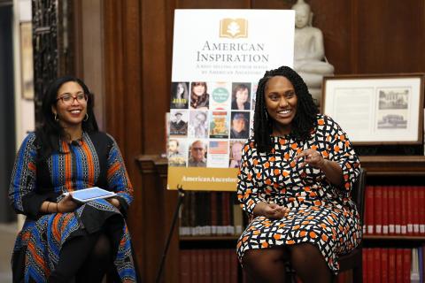 Marcia Chatelain and Callie Crossley laughing