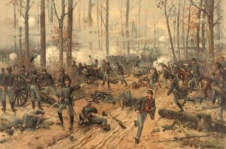 event-researching-civil-war-ancestors-12-2021.jpg Illustration of a Civil War battle