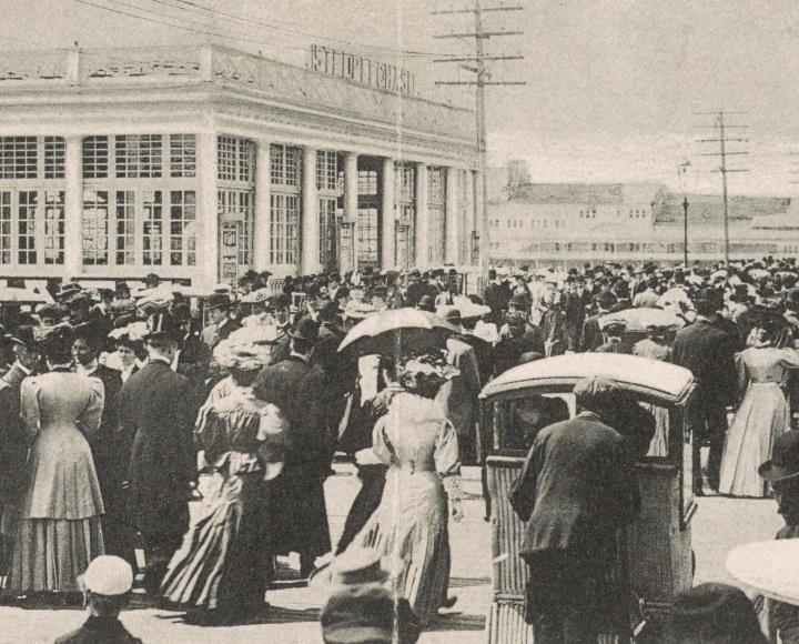 people on the boardwalk in Atlantic City, New Jersey