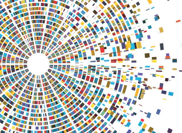 Rainbow DNA chart dissolving