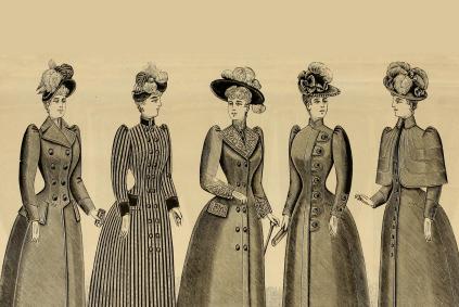 1890s women in a fashion catalog courtesy of the Winterthur Museum Library