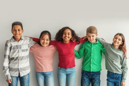 group of school children