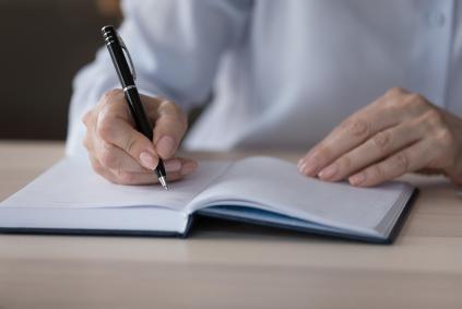 woman writing