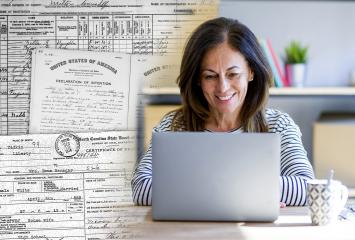 woman and documents woman and documents