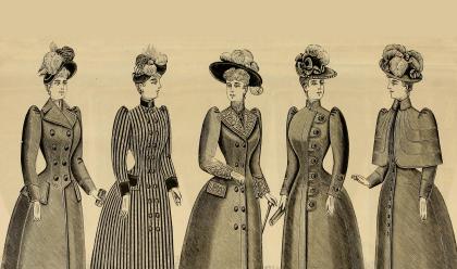 1890s women in a fashion catalog courtesy of the Winterthur Museum Library
