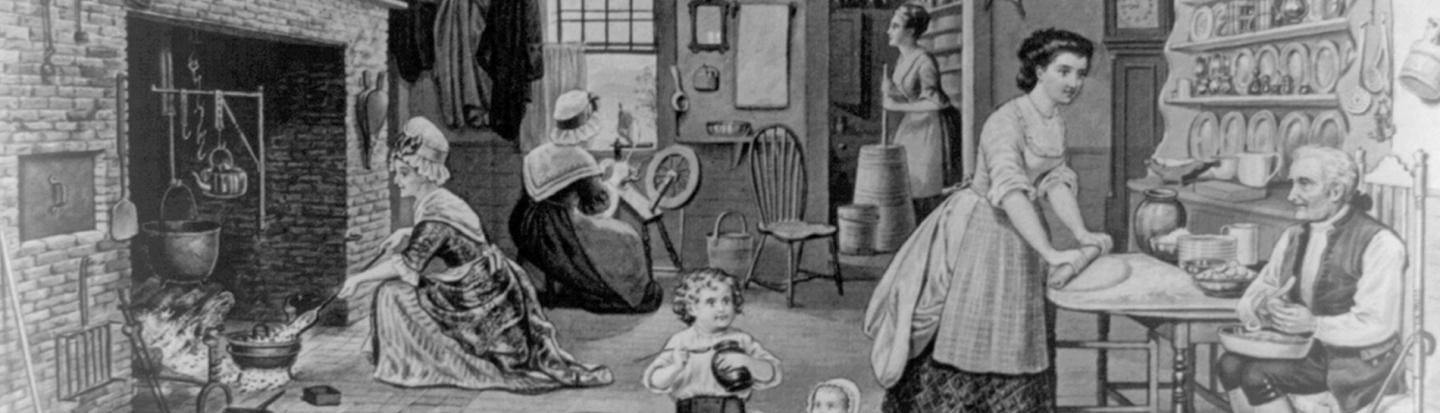 Researching Colonial New England Ancestors A New England kitchen