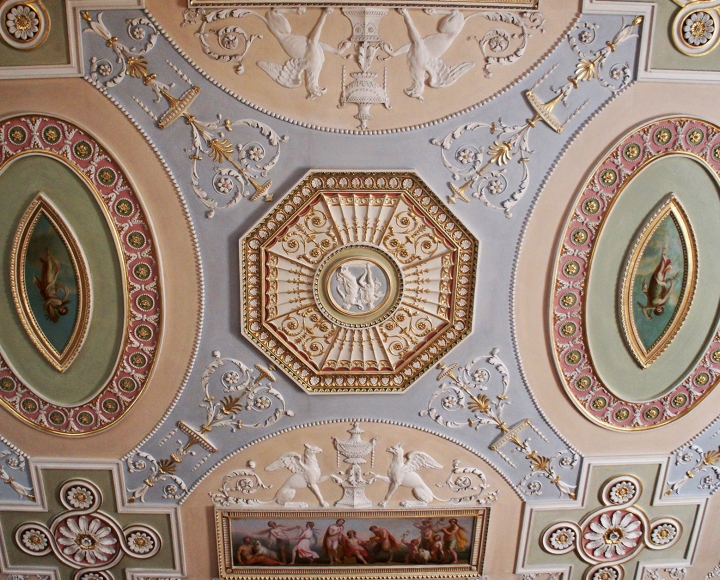 Photo of the Gallery ceiling at Harewood House by Curt DiCamillo